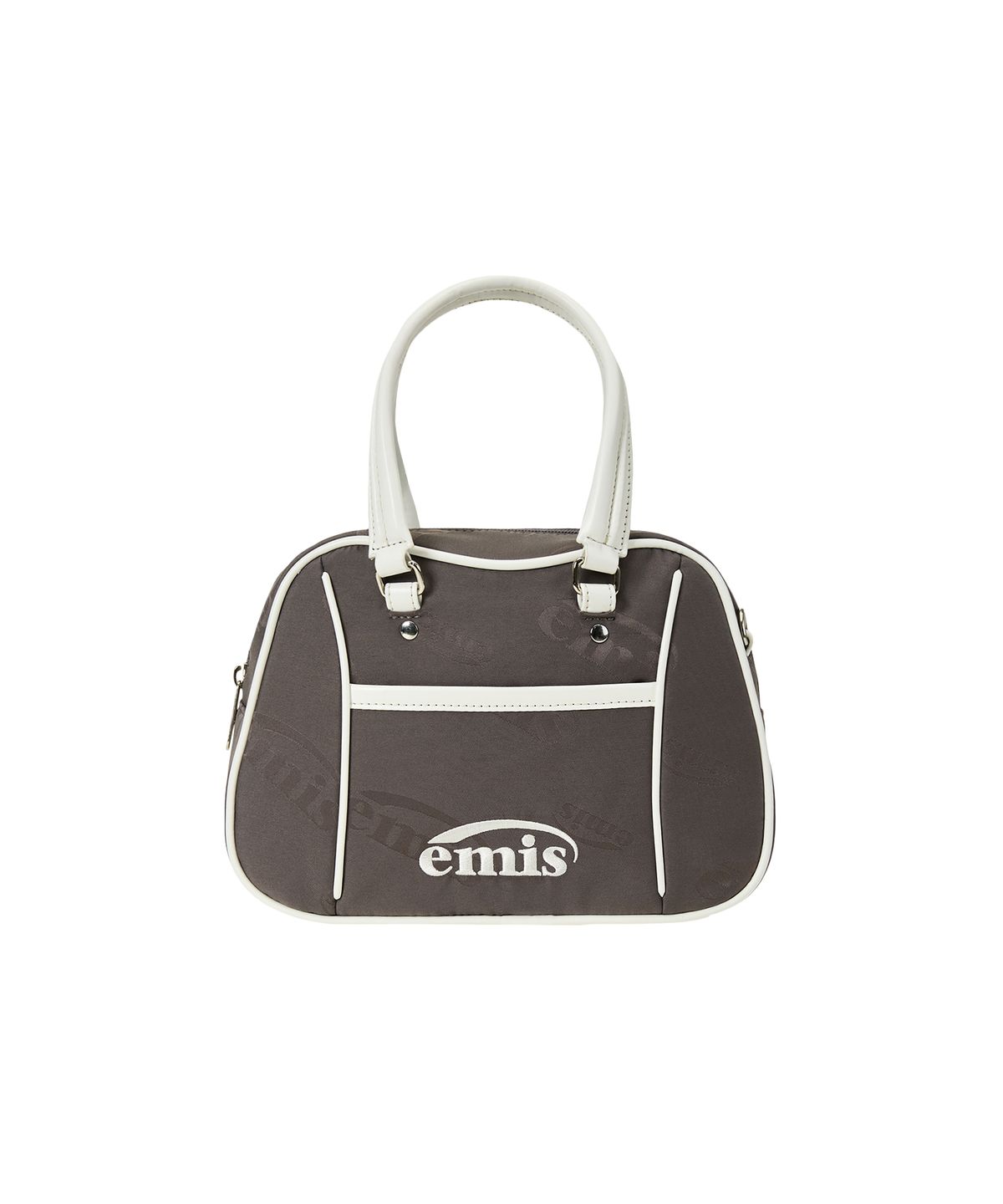 이미스(EMIS) LOGO JACQUARD TOTE BAG-BROWN