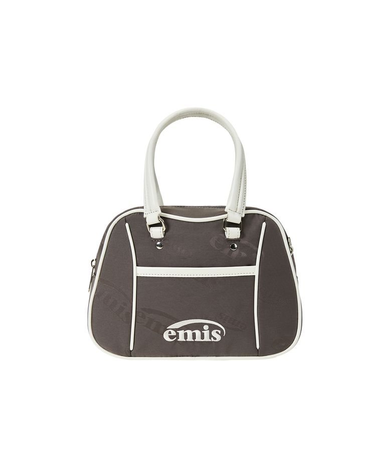 LOGO JACQUARD TOTE BAG-BROWN