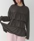 TIERED LAYERED LONG SLEEVE CHARCOAL