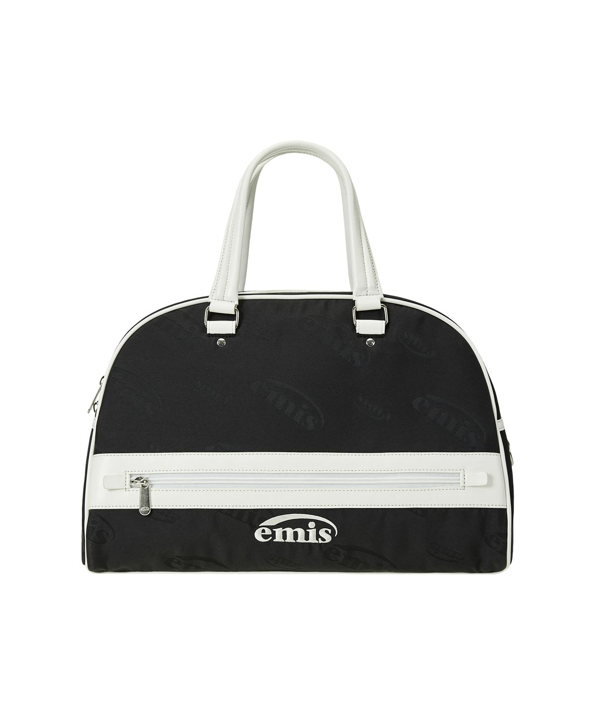 이미스(EMIS) LOGO JACQUARD DUFFLE BAG-BLACK