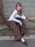 GINA LEOPARD SWEAT PANTS_BROWN