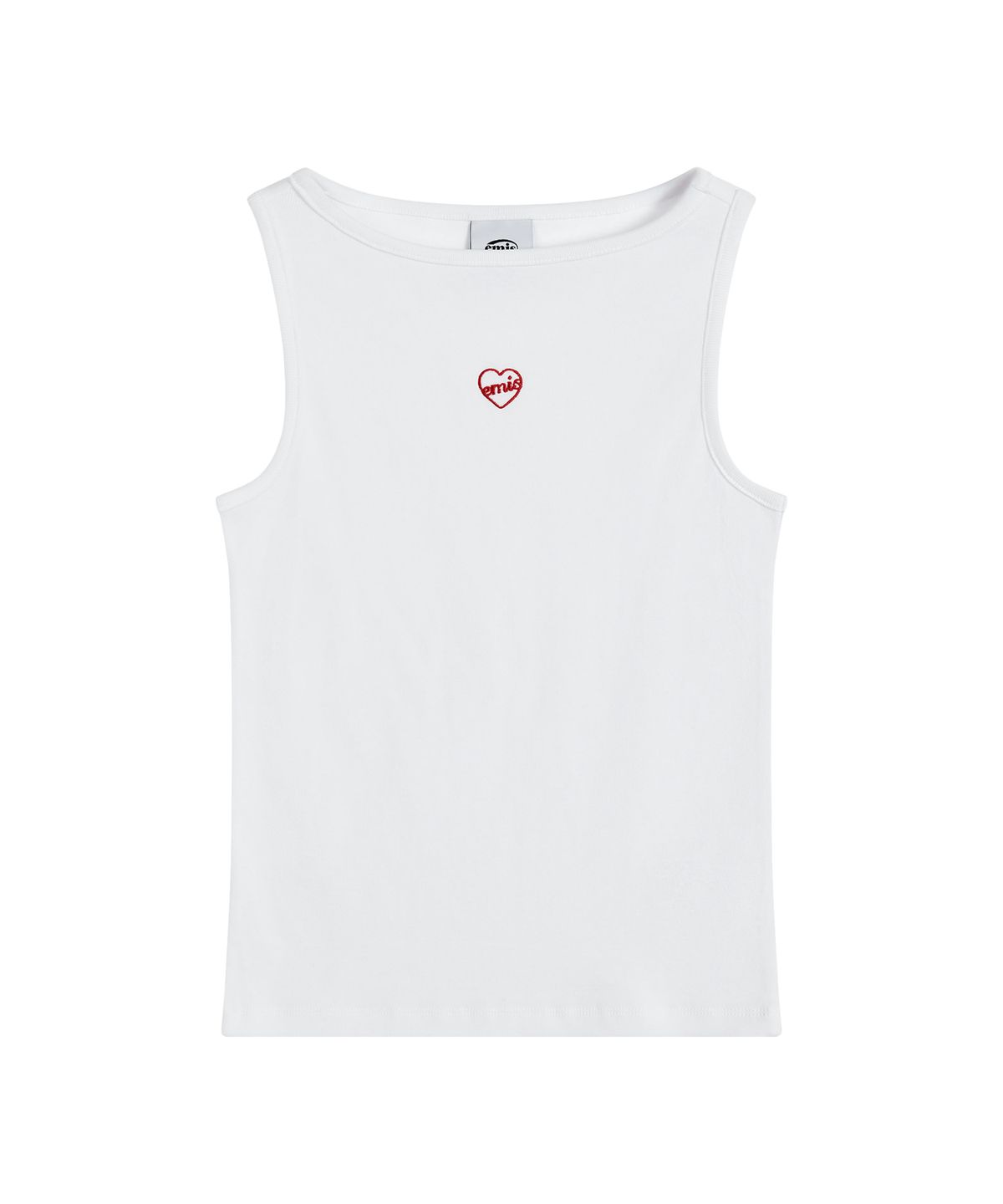 이미스(EMIS) (W) BOAT NECK TANK TOP-WHITE