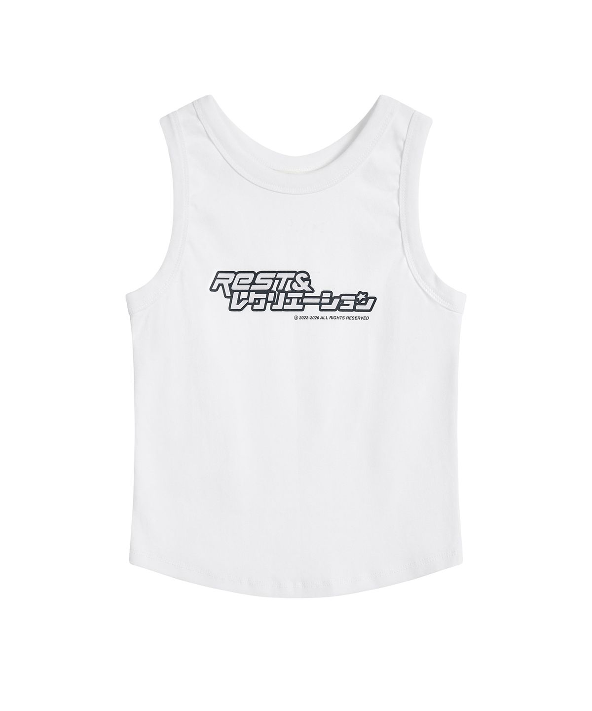 레스트앤레크레이션(REST&RECREATION) ANIME LOGO SLEEVELESS - WHITE