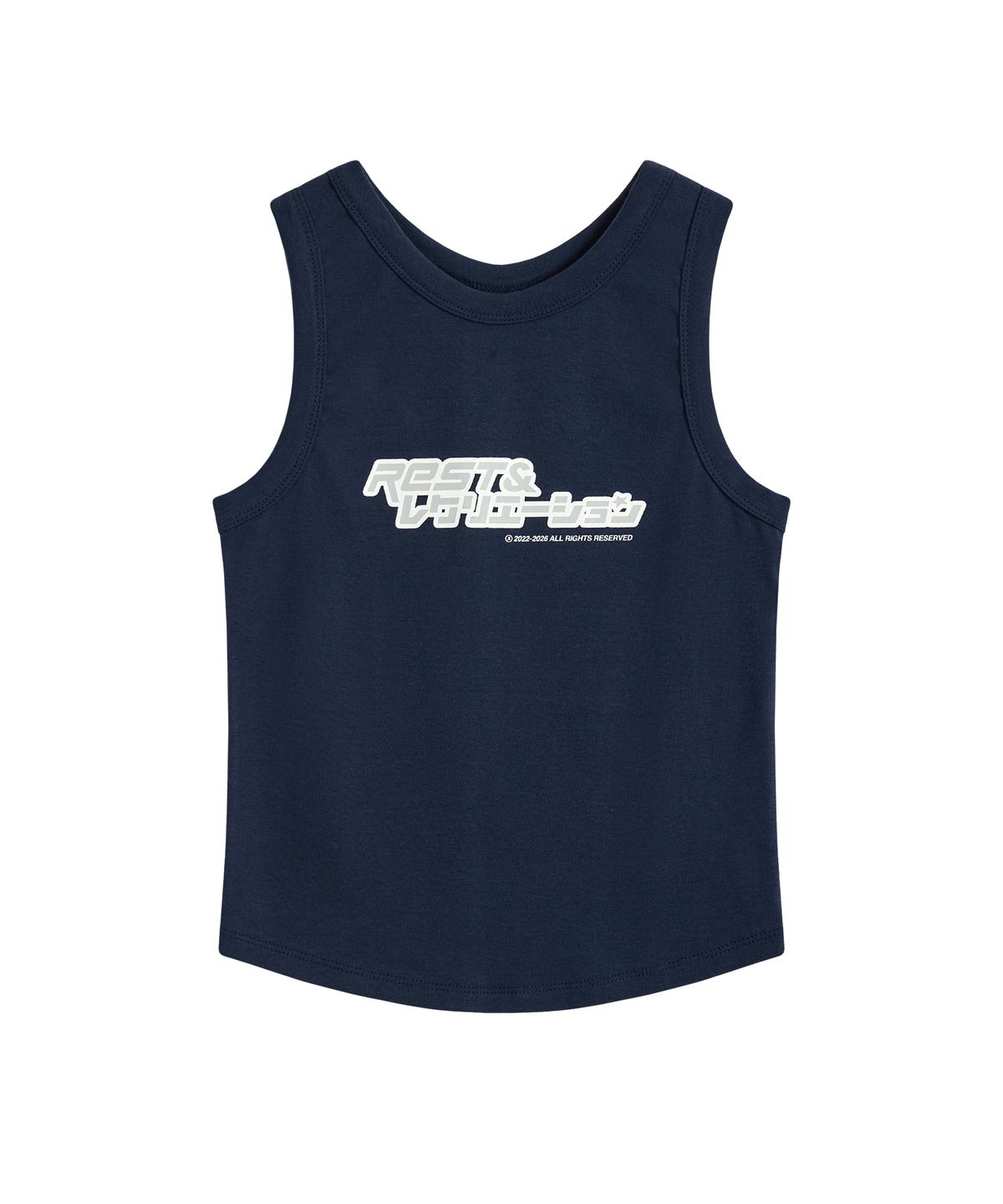 레스트앤레크레이션(REST&RECREATION) ANIME LOGO SLEEVELESS - NAVY