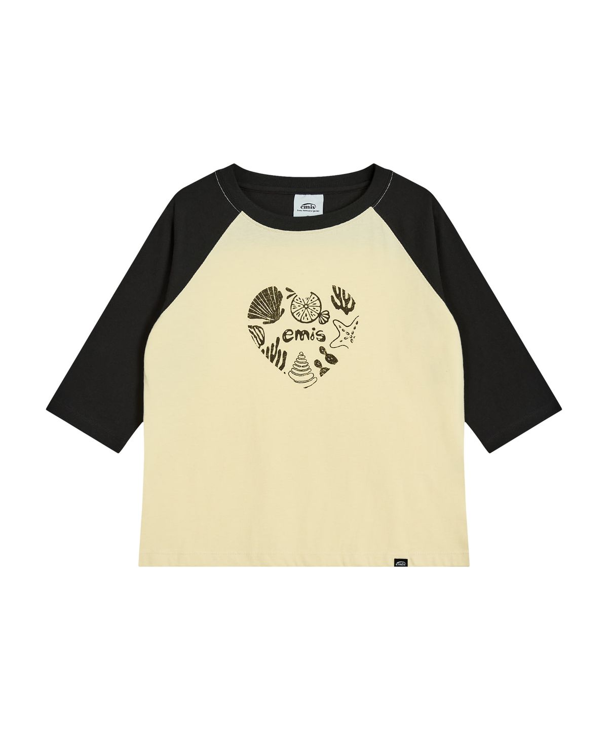 이미스(EMIS) (W) COASTAL RAGLAN T-SHIRT-YELLOW