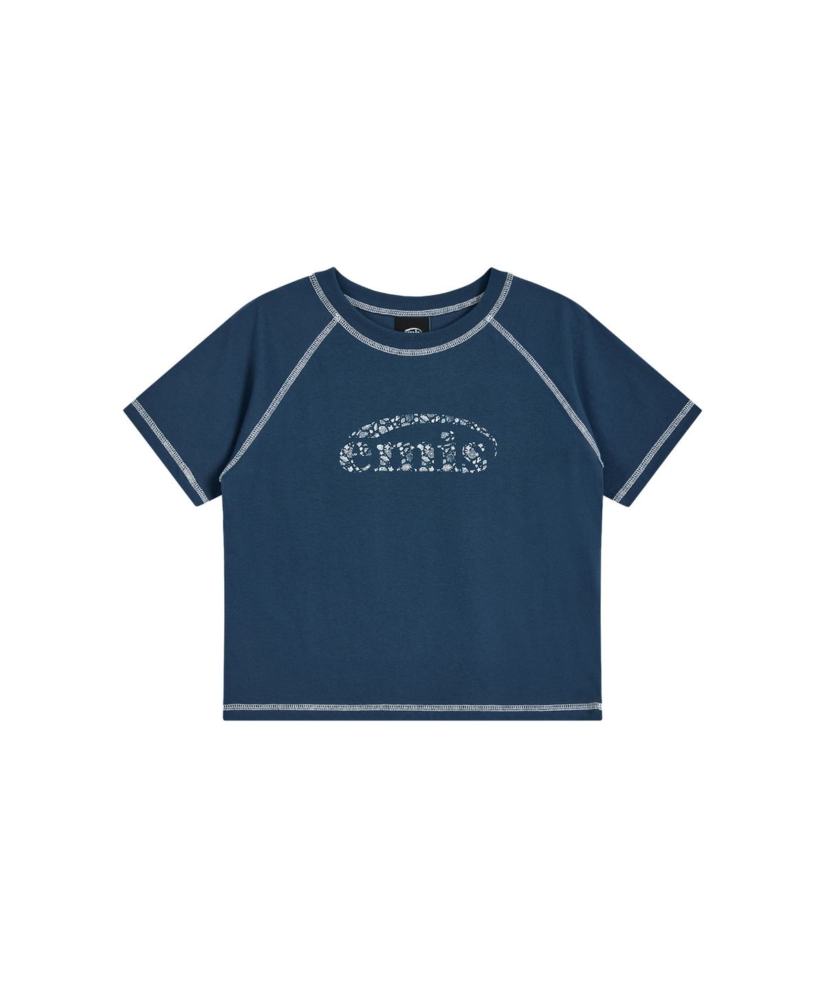 이미스(EMIS) (W) COASTAL COVER STITCH T-SHIRT-BLUE