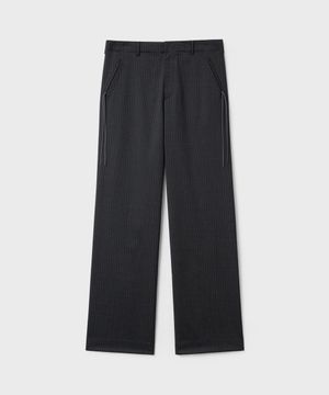 트루 스트레이트 테더 슬랙스 - 차콜 스트라이프