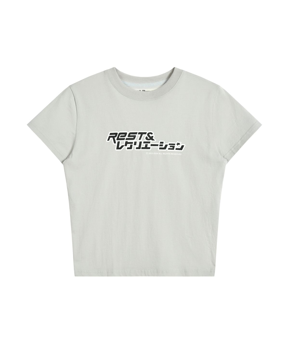 레스트앤레크레이션(REST&RECREATION) ANIME LOGO T-SHIRT - GREY