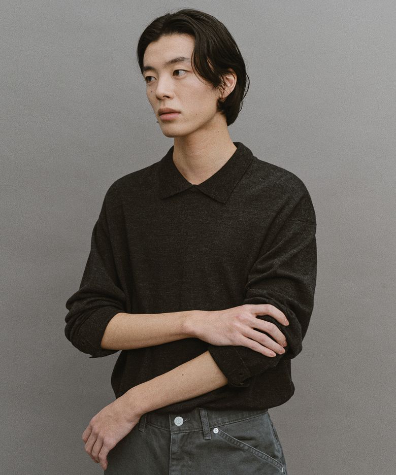 Soutien Collar Knit Pullover (Almost Black)