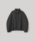 Wool Serge Track Blouson (Black Grid)