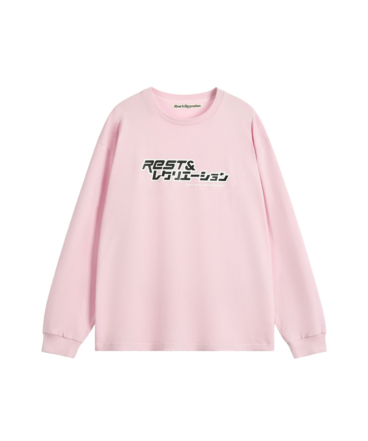 레스트앤레크레이션(REST&RECREATION) ANIME LOGO LONG SLEEVE TOP - PINK