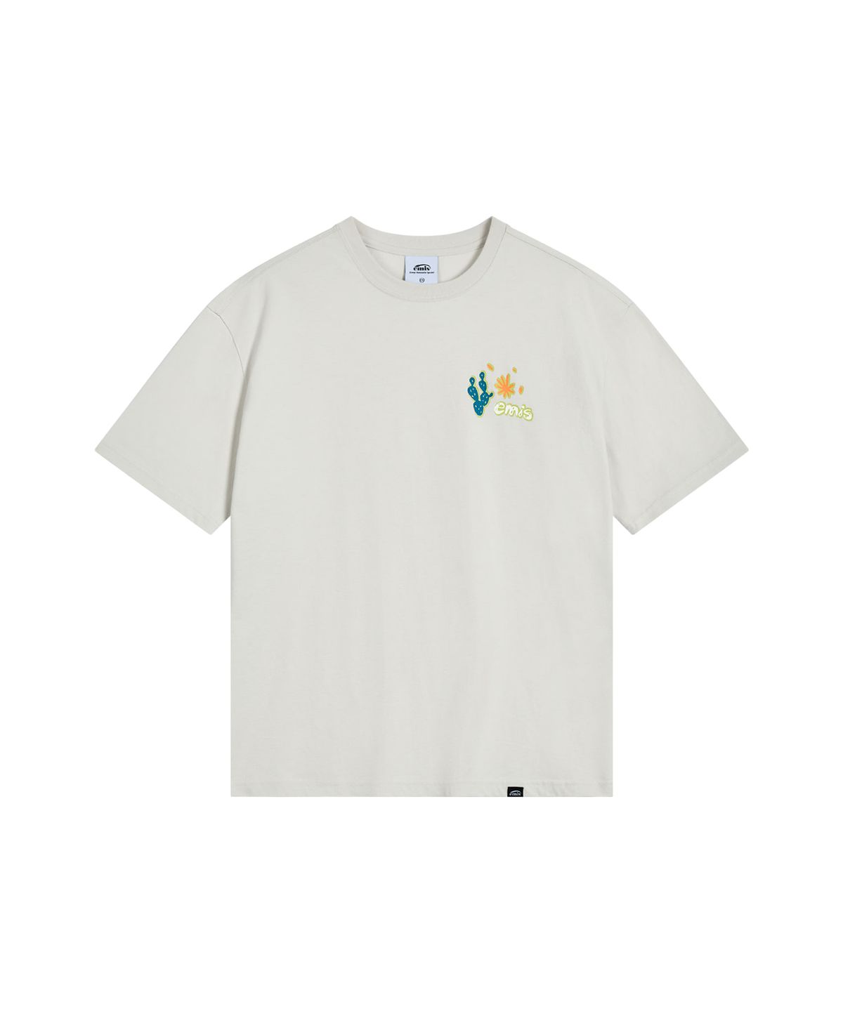 이미스(EMIS) COASTAL EMBROIDERY T-SHIRT-CHALK WHITE
