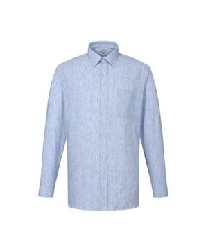 린넨혼방 마이크로스트라이프 드레스셔츠 레귤러핏