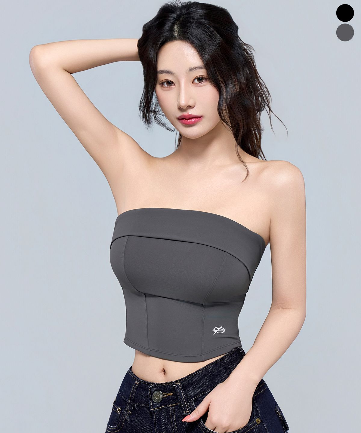 피지컬가먼츠(PHYSICAL GARMENTS) P5068 심볼로고 튜브탑[2COLOR]
