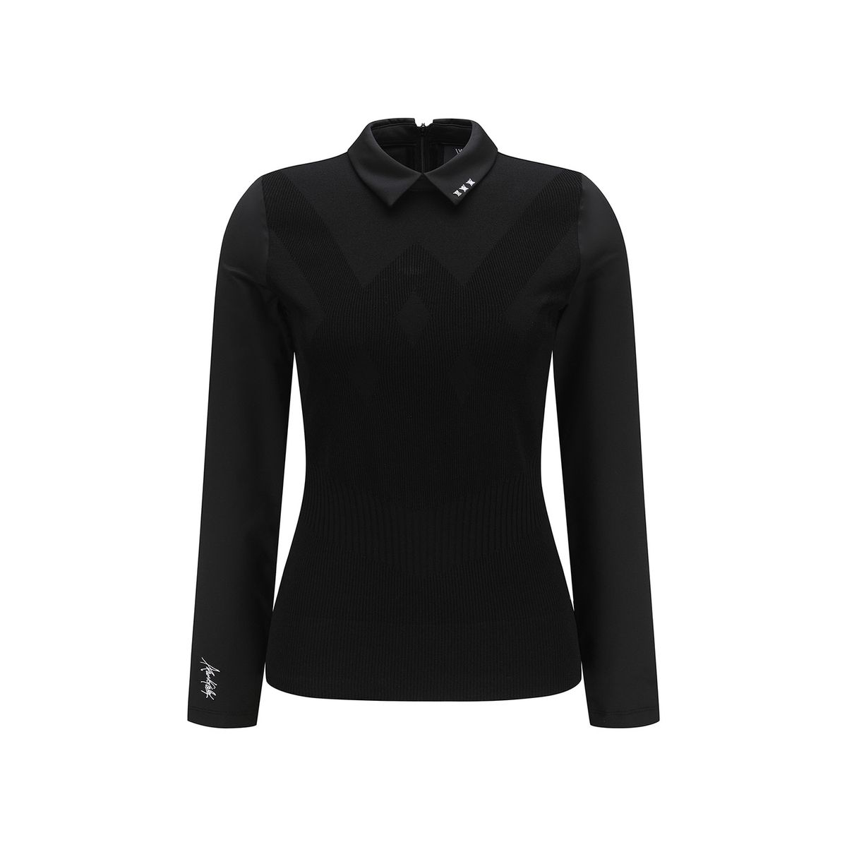 어뉴골프(ANEW GOLF) WOMEN HYBRID LONG T-SHIRT_BK