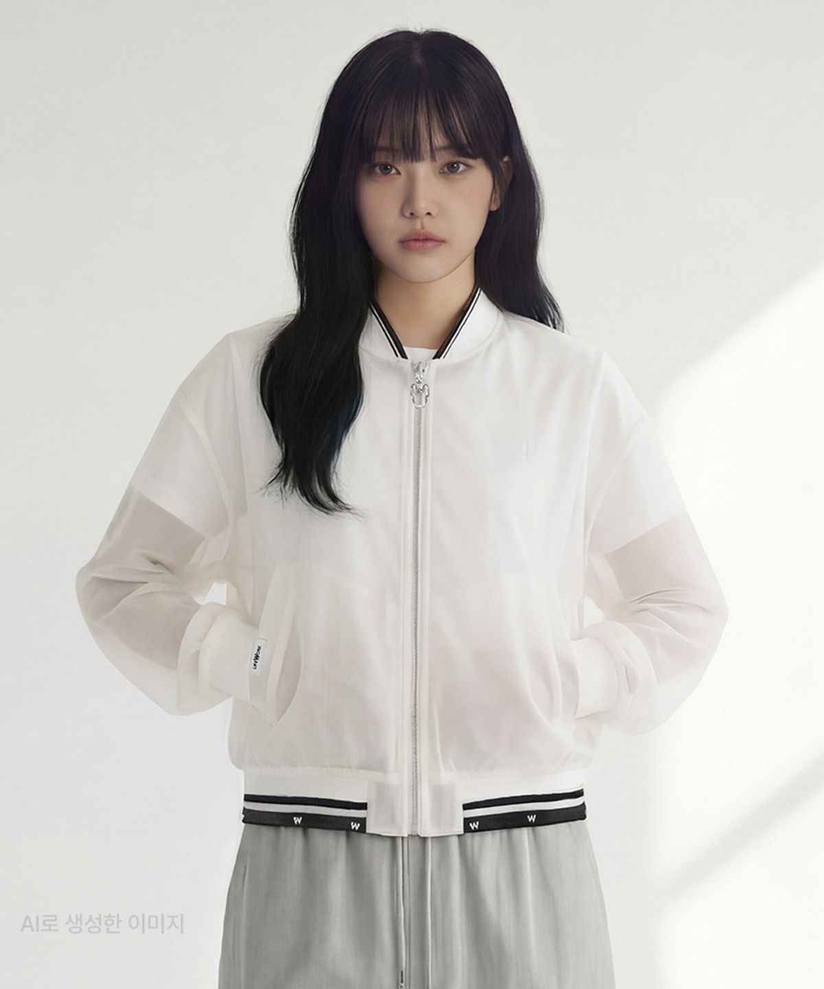 라이프워크(LIFEWORK) 여성) 립배색 시스루 점퍼
