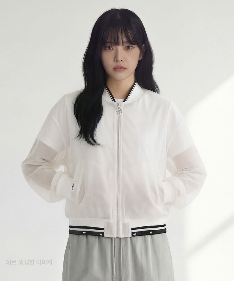 여성) 립배색 시스루 점퍼