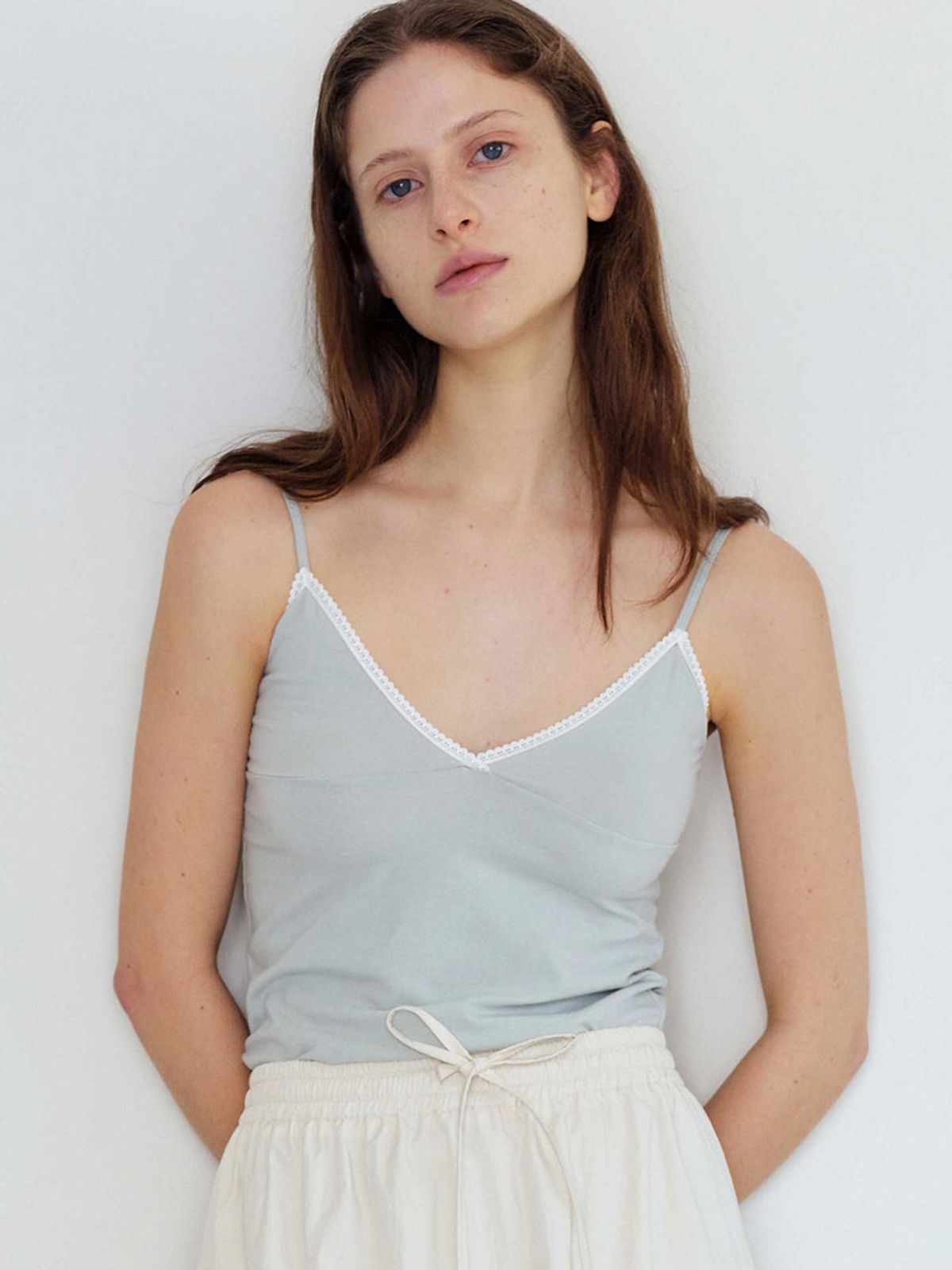 더라이(THERYE) Lace Sleeveless Top(Mint)