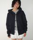 DUFFLE PLACKET HOODIE ZIP UP NAVY
