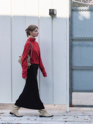 XIA EASY MAXI SKIRT_BLACK