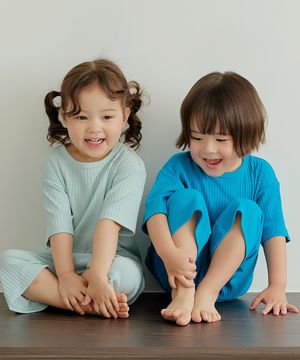 와이드골지(민트/코발트) 라운지웨어