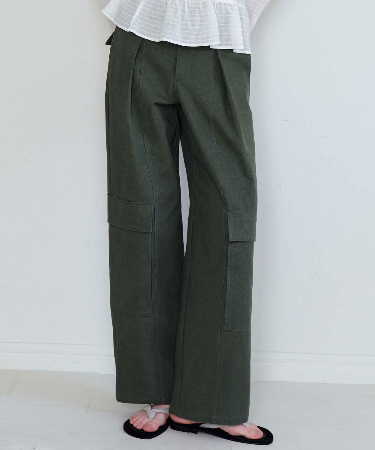 더라이(THERYE) Washed Cargo Pants(Khaki)