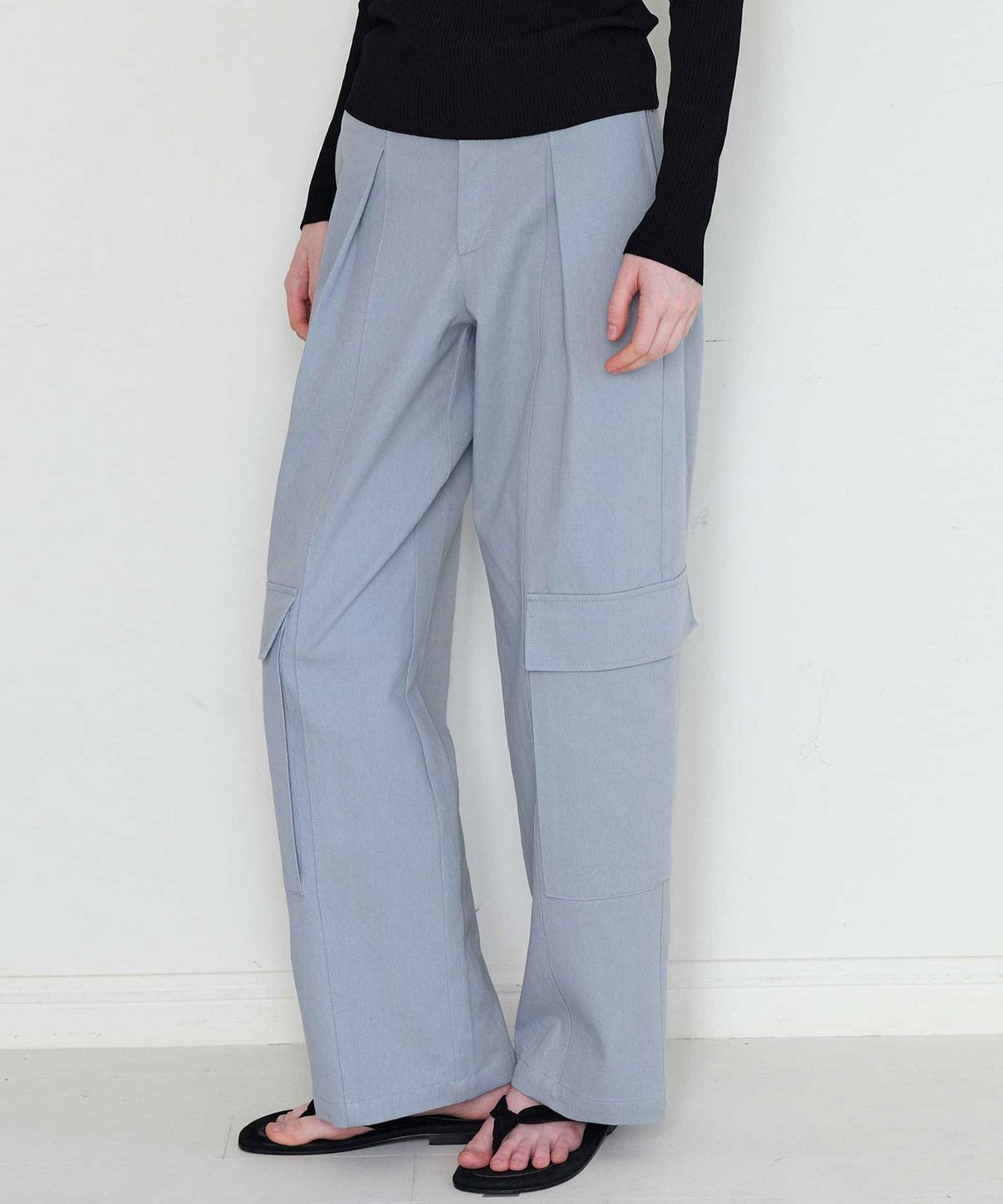 더라이(THERYE) Washed Cargo Pants(Blue)