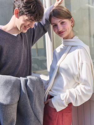 RIN SCARF NECK BLOUSE TOP_IVORY