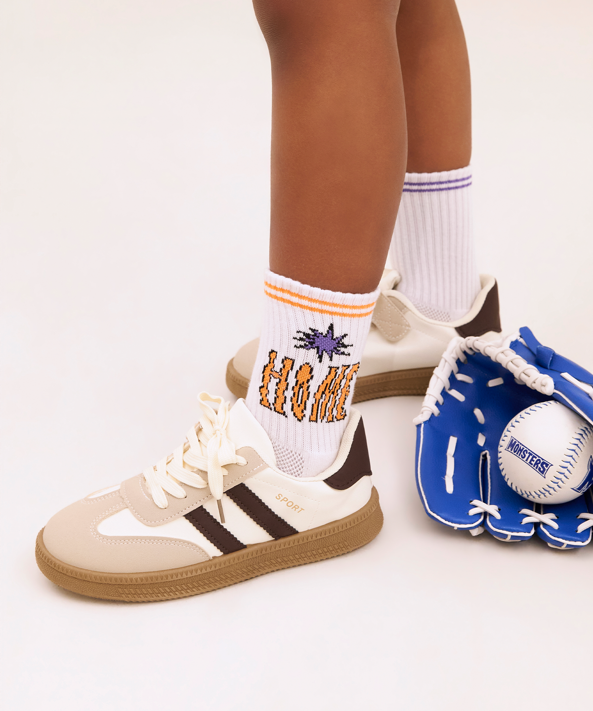 오드삭스 키즈(ODDSOCKS KIDS) 쿠셔닝 키즈 크루 삭스 -홈 런