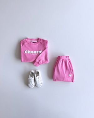 치얼스 맨투맨+핫핑 조거팬츠 SET