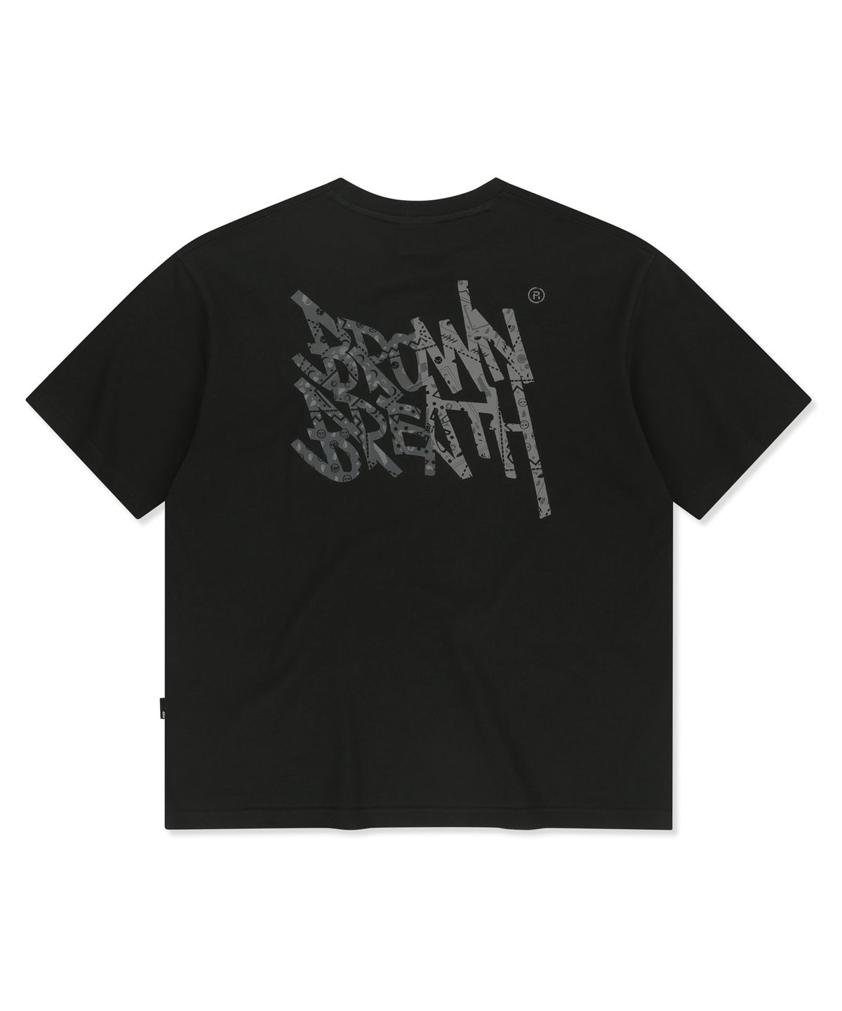 브라운브레스(BROWNBREATH) PAISLEY TAG TEE - BLACK