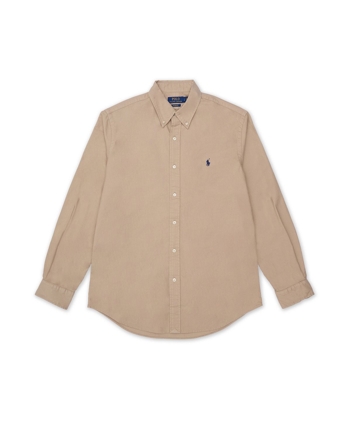 폴로 랄프 로렌(POLO RALPH LAUREN) 커스텀핏 가먼트 다이 옥스포드 셔츠-미디움 베이지