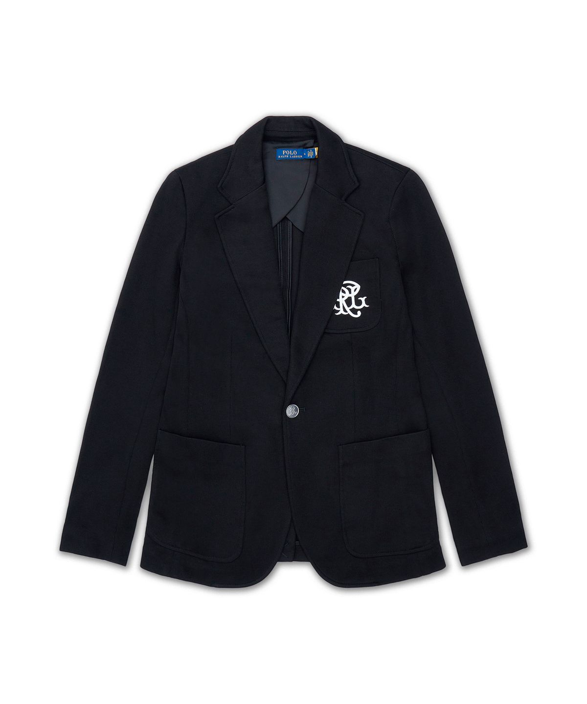 폴로 랄프 로렌(POLO RALPH LAUREN) 더블니트 자카드 블레이저-블랙