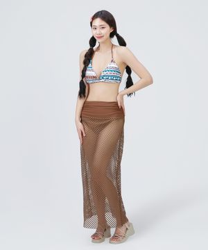 하와이안 비키니 스커트 세트