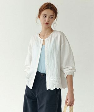 제나 레이스 레이온 블라우스