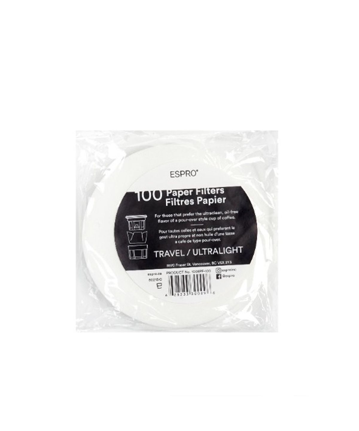 에스프로(ESPRO) 울트라라이트 페이퍼 커피 필터 100pcs