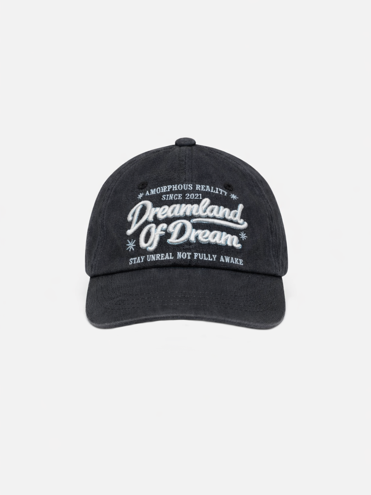민더리(MEENDERI) VINTAGE SCRIPT BALL CAP - CHARCOAL
