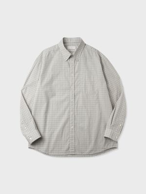 코튼 체크 컴포트 셔츠 (GREIGE)