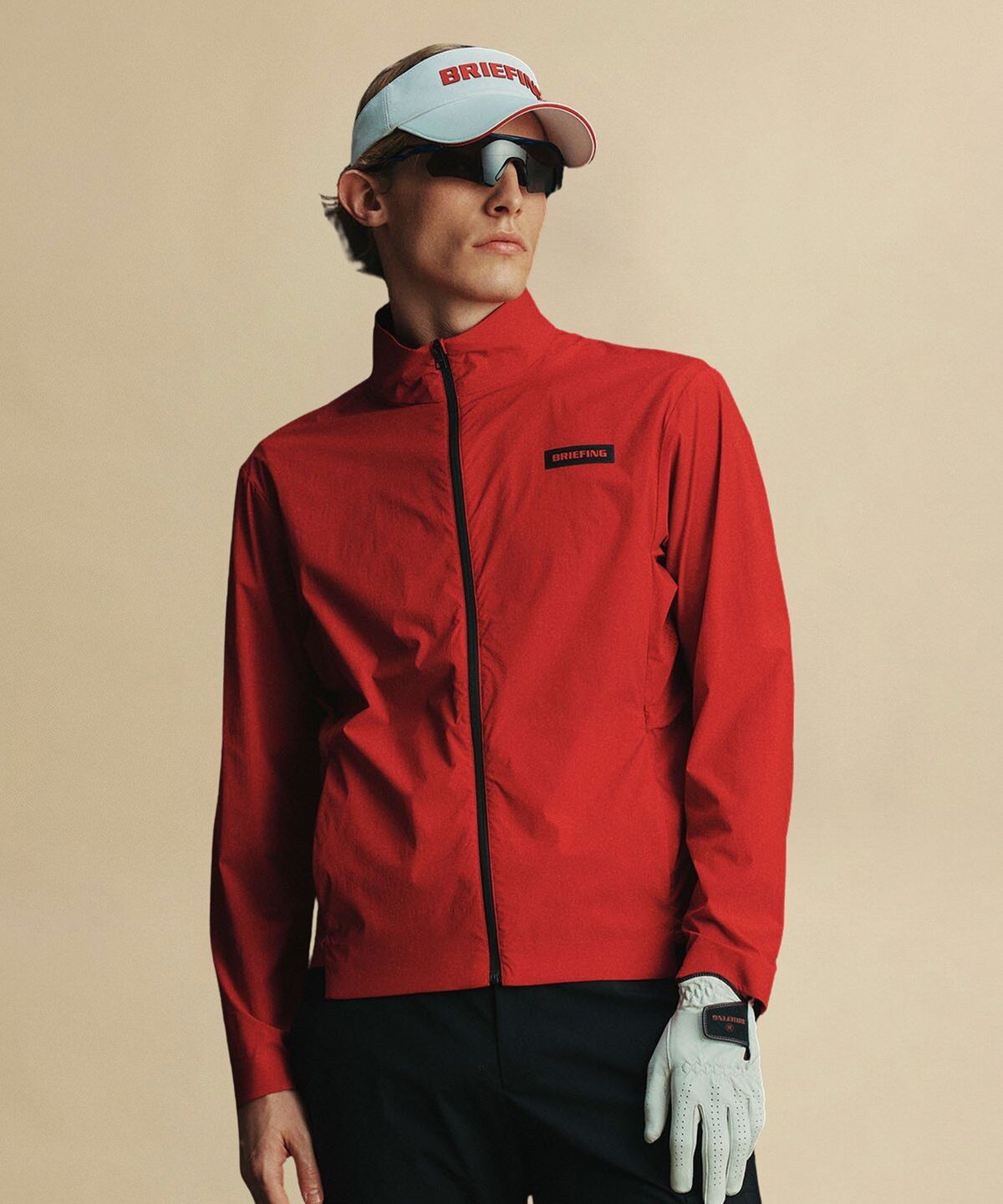 브리핑 골프(BRIEFING GOLF) 남자 경량 자켓_레드