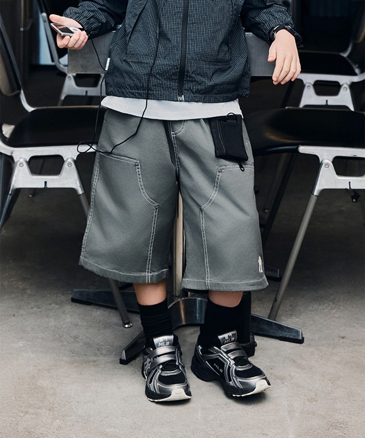 엠엘비 키즈(MLB KIDS) 스트릿 버뮤다 6부 팬츠 NY (Khaki)
