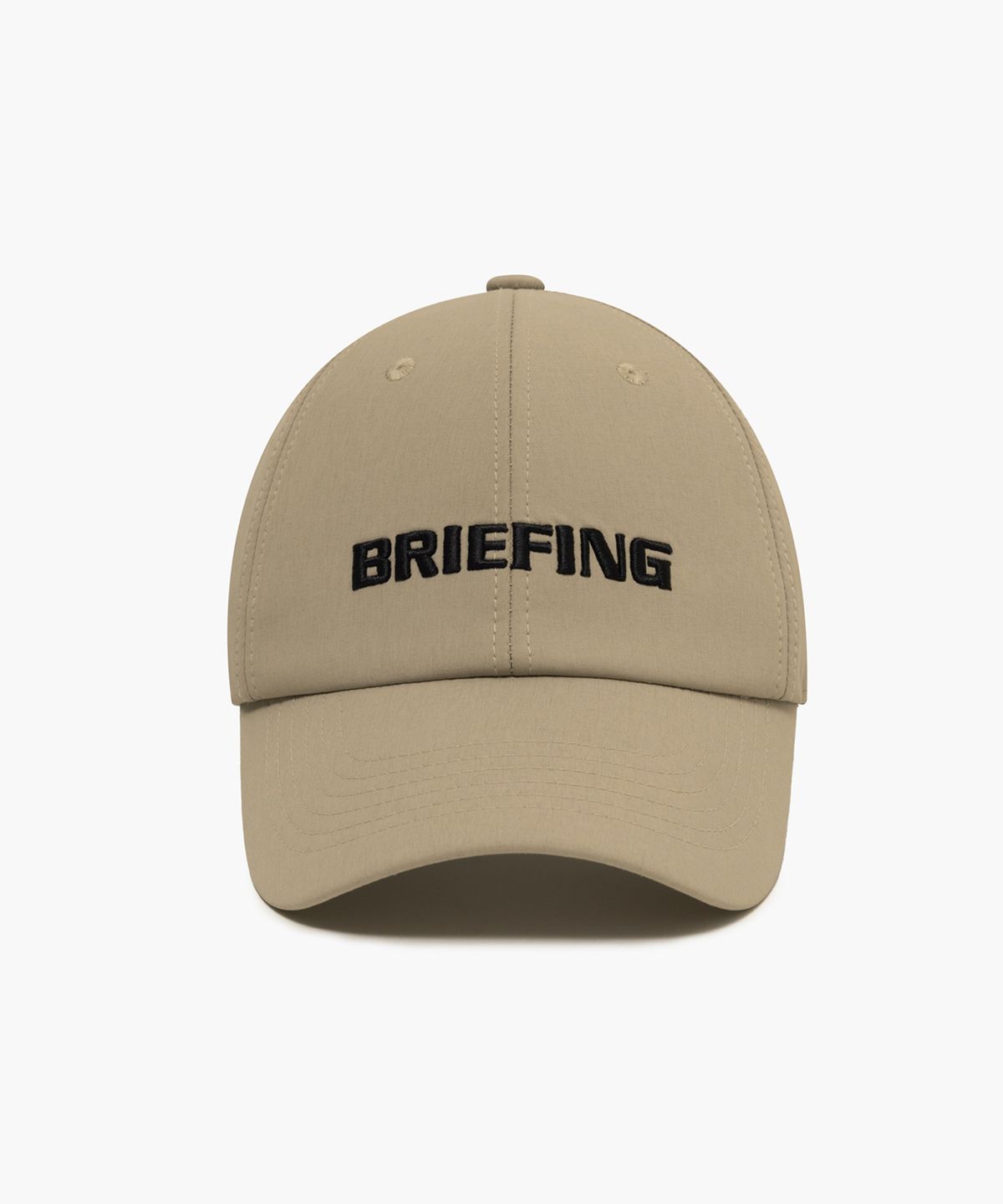 브리핑 골프(BRIEFING GOLF) 여자 미드 로고 스트럭쳐 캡_베이지
