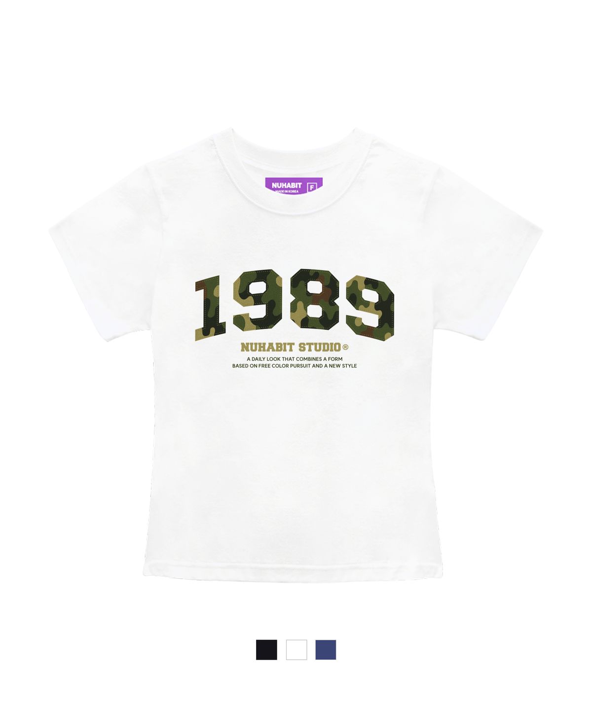 뉴해빗(NUHABIT) N/H CAMO1989 슬림핏 반팔 (GFS2-5NH1365)