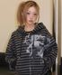 SHUGO CHARA! STRIPE HOOD ZIPUP(BLACK)