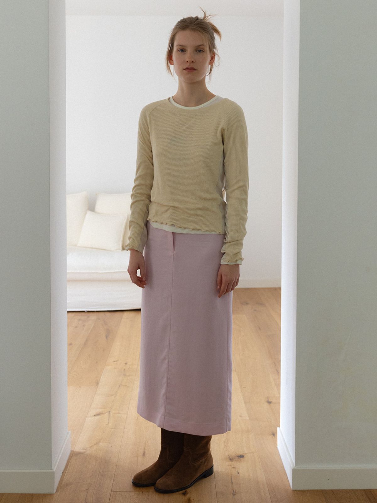 시엔느(SIENNE) Moa Skirt (Pale Pink)