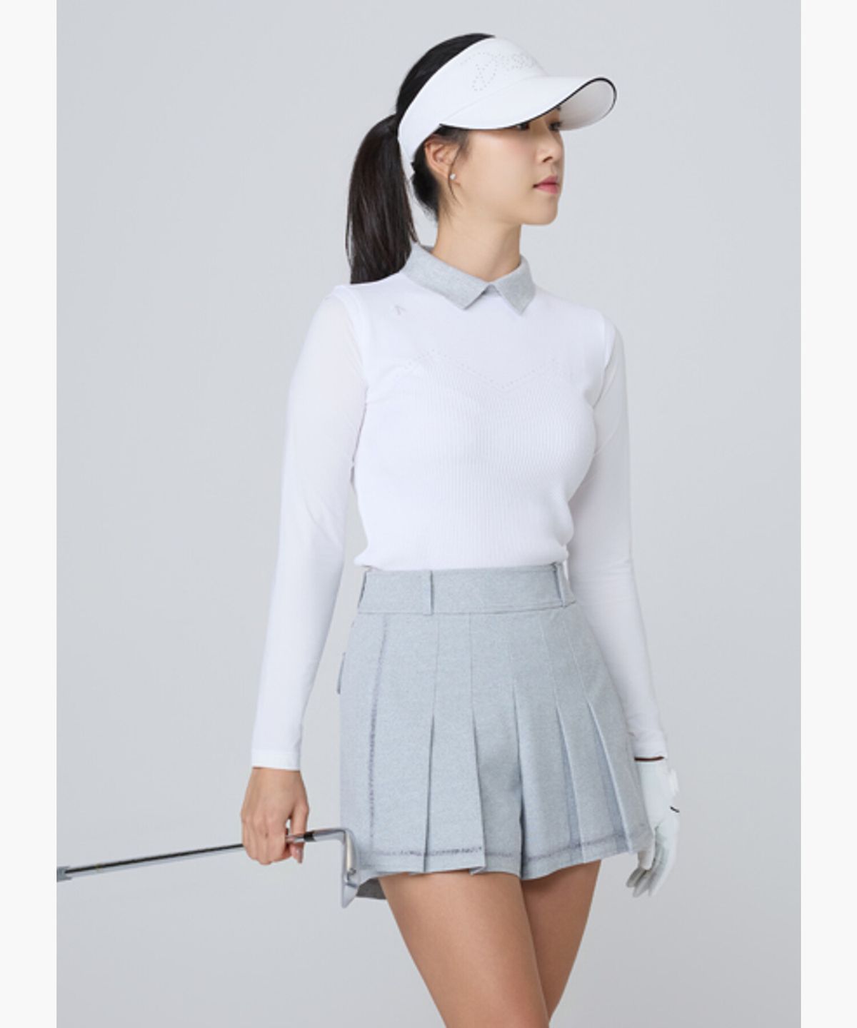 데상트 골프(DESCENTE GOLF) 여성 냉감 하이브리드 긴팔 풀오버  DR12WFKP35