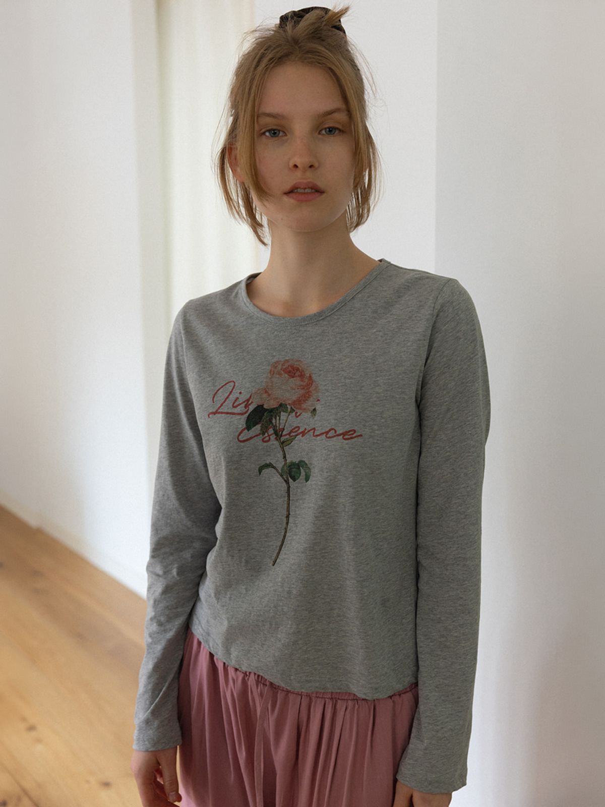시엔느(SIENNE) Rosie T-shirt (Melange Gray)