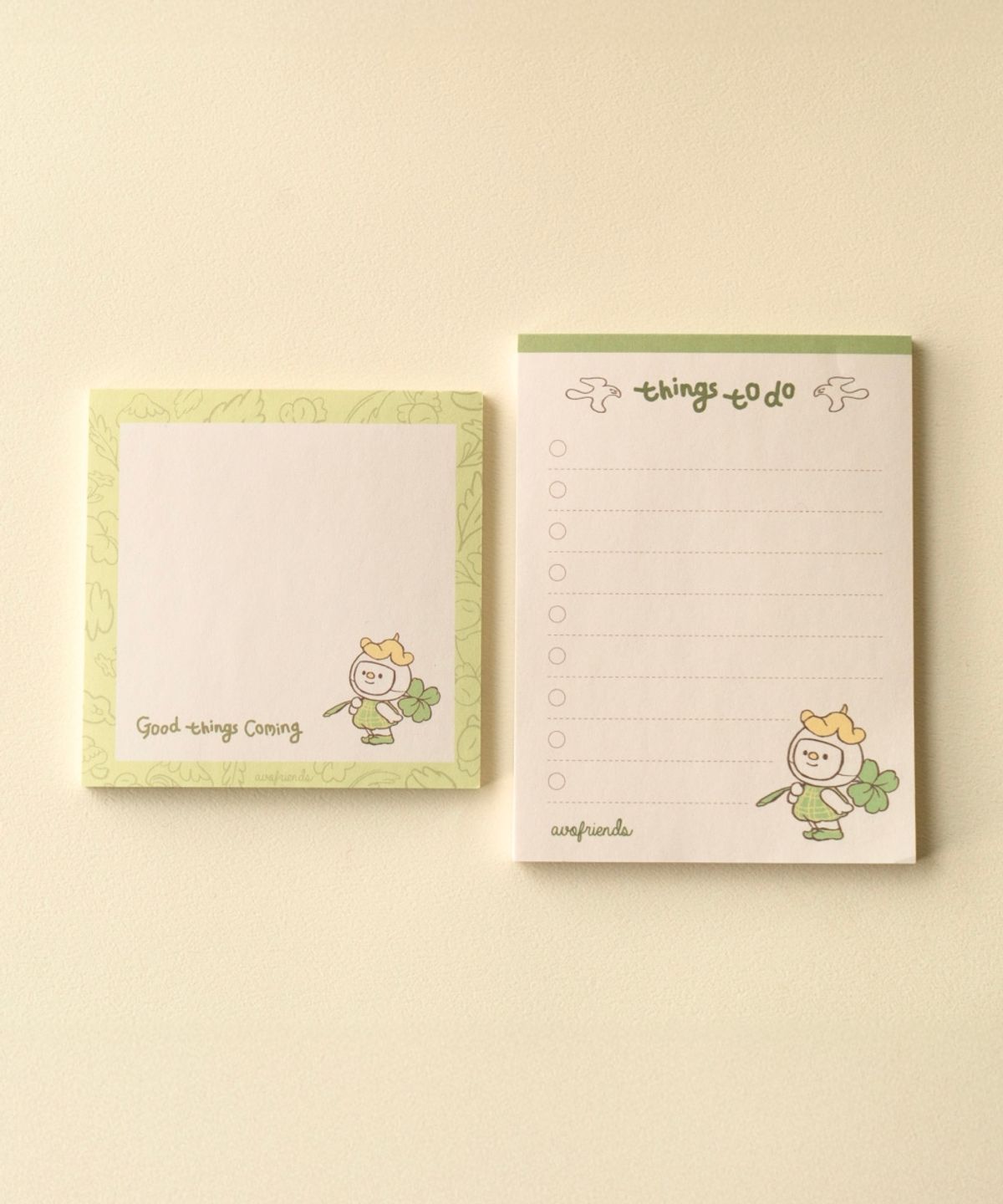 아보프렌즈(AVO FRIENDS) 굿띵스 떡메모지 투두리스트 2종 세트
