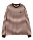 멀티 스트라이프 오버핏 롱슬리브_브라운