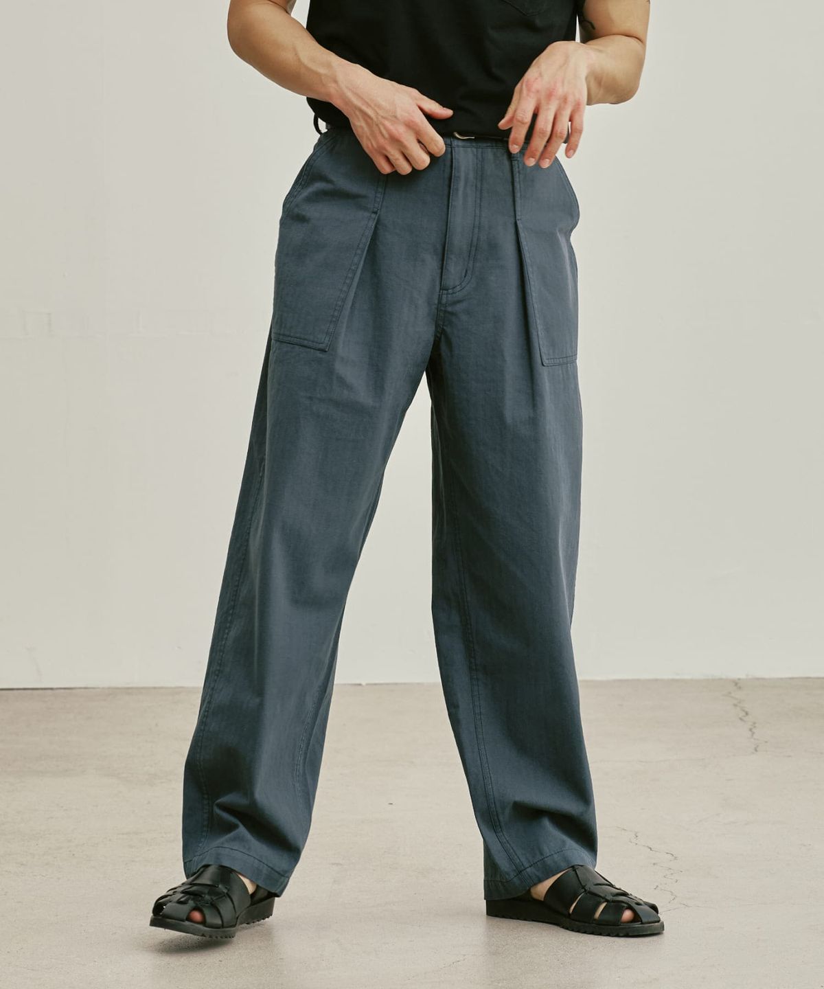 유니버셜 오버롤(UNIVERSAL OVERALL) WORKERS FATIGUE PANTS TEAL BLUE