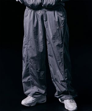 DRY SHELL HYBRID TRACK PANTS [METALLIC GRAY]